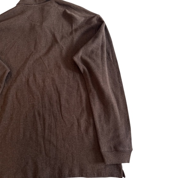 Studio By Bill Blass Men's Vintage Brown Striped Long Sleeve Polo Size XLT - Picture 12 of 13